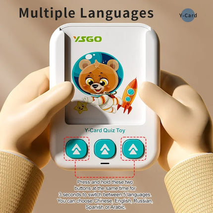 Russian Talking Flash Cards Sensory Toy Learning Materials Audible Machine for Toddlers Educational Sight Words Toys for Kids