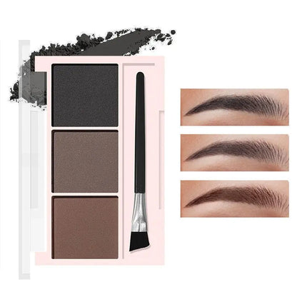 Three-color eyebrow powder natural long-lasting shadow three-dimensional eyebrow shape waterproof eyebrow cream Makeup Cosmetics