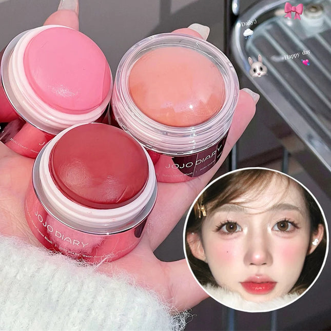 Creamy Pink Red Blush Stick Soft Face Blusher Cream Korean Makeup Peach Cheek Tint Brightening Apricot Contouring Rouge Cosmetic