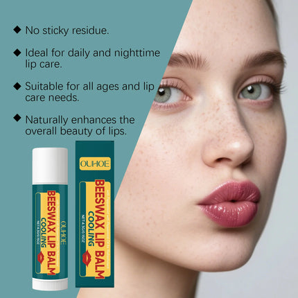 Mint Beeswax Lip Balm Improve Dryness Reduce Dead Skin Fade Lips Lines Non-Sticky Moisturizing Brighten Lipstick Daily Lip Care