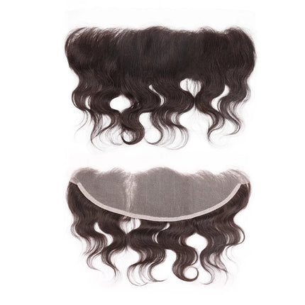 Brown 13x4 Lace Frontal Body Wave 6 Inch 100% Human Hair Transparent Lace Frontal Only Pre Plucked Remy Hair