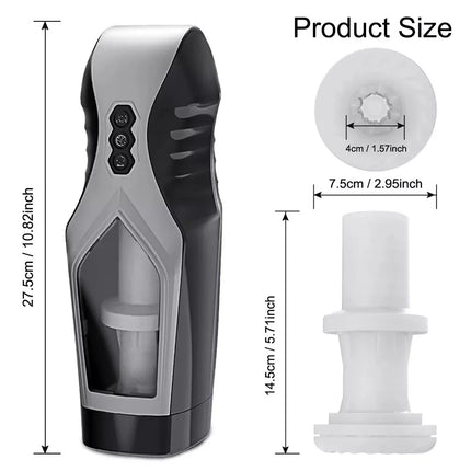 Men Automatic Sucking Masturbator Thrusting Vibration Penis Pump Trainer Cock Glans Blowjob Vacuum Stimulator Adult Male Sex Toy