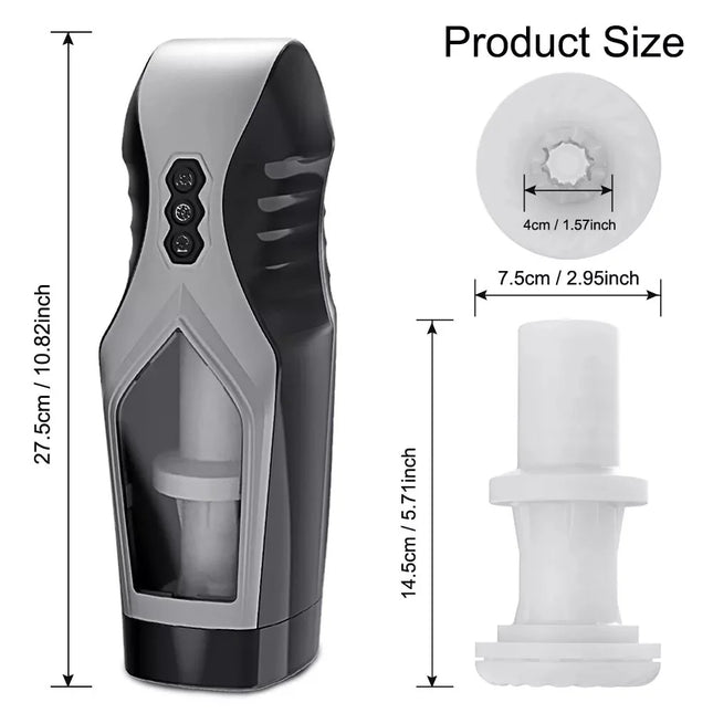 Men Automatic Sucking Masturbator Thrusting Vibration Penis Pump Trainer Cock Glans Blowjob Vacuum Stimulator Adult Male Sex Toy