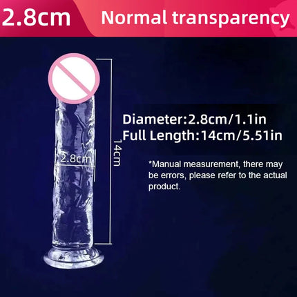 Transparent Big Dick 13 Sizes Realistic Jelly Dildo Women Gay Anal Sex Toys Soft Clitoris Vaginal Masturbators Penis Suction Cup