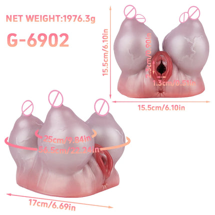 GEEBA Fantasy Breast Design Pocket Pussy Stroker For Men18+ Single Channel Silicone Male Masturbator Realistic Adult Sex Toys