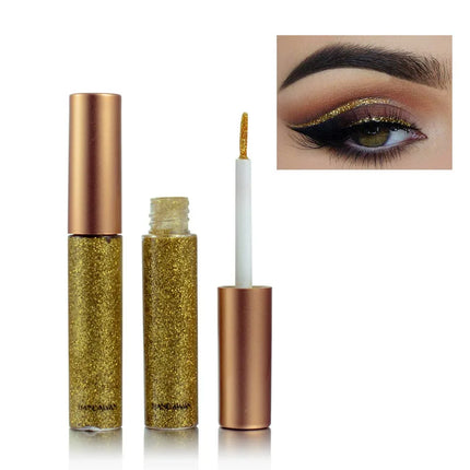 Glitter Liquid Eyeliner Set 10 Pieces Metallic Shimmer Eye Liner Long Lasting Sparkling Eyeshadow Tint Smudge Proof Cosmetics