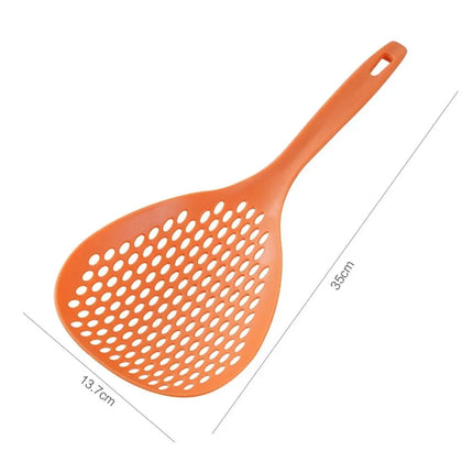 1Pcs Household Kitchen Tool Food Straining Spoon New Skimmer Anti-scald Plastic Spoon Cooking Spatula Large Colander Strainer