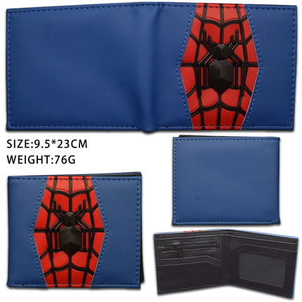 Superhero Series Venom Metal Float Wallet Villain Black Spider Student Universal Coin Purse Portable Wallet