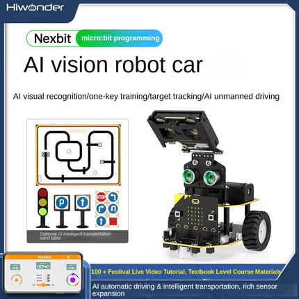 Hiwonder AI Vision Robot Nexbit micro:bit V2 Programming Educational Robot Support WonderCam Smart Vision Module