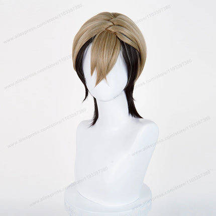Zanka Nijiku Cosplay Wig 42cm Short Wigs Anime Cosplay Wig Halloween Heat Resistant Synthetic Hair