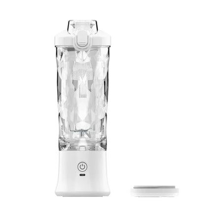 Portable blender with 20oz cup, USB-C rechargeable, self-cleaning, cordless for smoothies, gym, office.