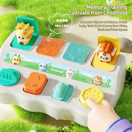 Baby Hide and Seek Mechanism Box Early Education Puzzle Toy Pop Up Switch Box Baby Finger Flexibility Cognitive Exercise
