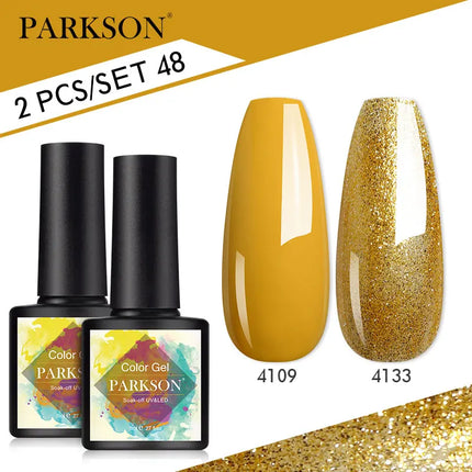 Parkson 2/3pcs Matte Top Coat Gel Nail Polish Kit Base Top Coat Set UV LED Nail Art Manicure Polish Primer Soak Off Nail Gel Set