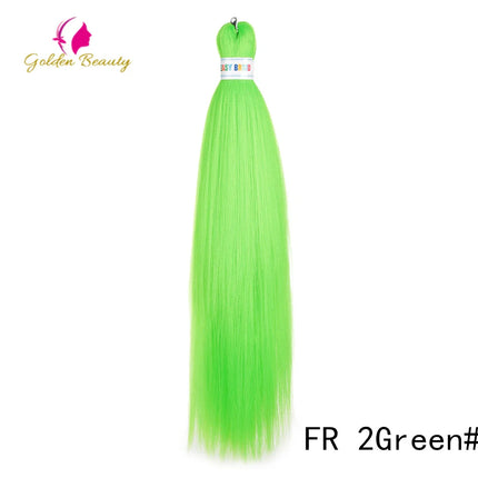 26"Corlorful Selling Jumbo Easy Braiding Hair Ombre Rainbow Braiding Cosplay Hair Synthetic Pre Stretched Hair Braids wigs