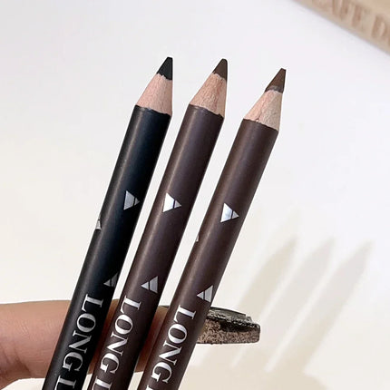 Black Brown Color Eyeliner Eyebrow Makeup Pencil 2 in 1 Waterproof Natural Lasting Matte Brow Pen Easy To Wear Eyes Cosmetics