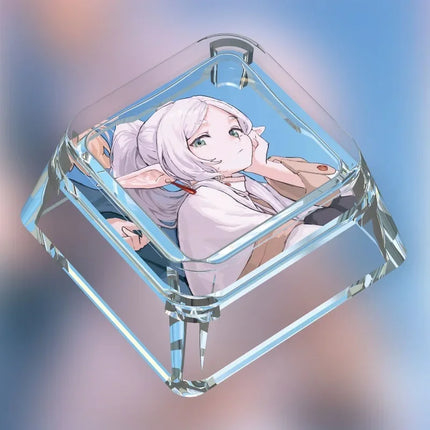 Animation Frieren: Beyond Journey's End Personalized Keycap Single PC Art Transparent Mechanical Keyboard Keycap Gift