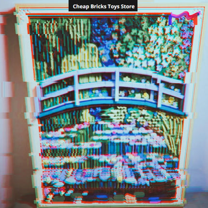 3179pcs Bricks Assemble Toy Cheapest Paintings Model Water Lily Pond and Japanese Arch Bridge Building Blocks for Adults Gifts