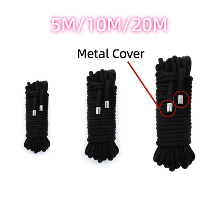 5M/10M/20M Shibari Accessory of Handcuffs Bondage Cotton Rope for Men Woman Fetish Slave Role Play Binder Restraint Touch Tie Up