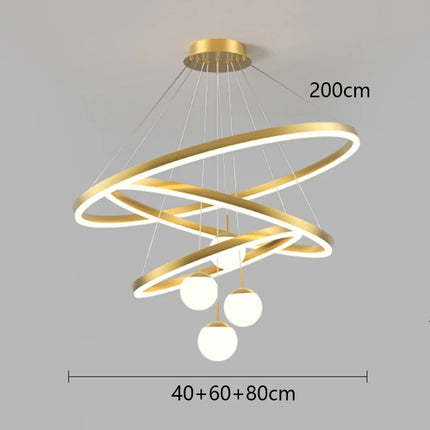 Modern home decor led lights pendant light lamps forstaircase Chandeliers for living room hanging light indoor lighting
