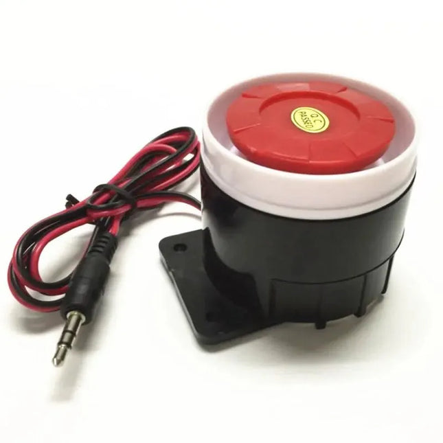 DC 12V Wired Mini Horn Siren Home Security Sound Alarm System 105dB Anti-theft Alarm Horn Wired Durable Alarm For Home Security
