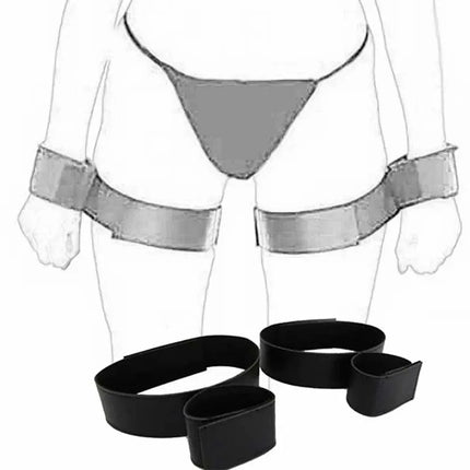 Adult SM Sex Restraint Handcuffs Slave Tools Bdsm No Vibrators Sexy Wrist To Ankle Cuffs Open Leg Hand Toys Bondage For Couple