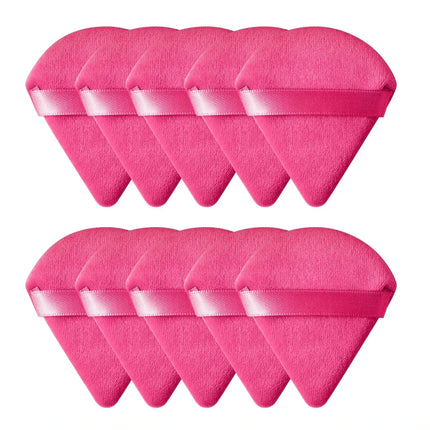 10/20Pcs Triangle Velvet Powder Puff Pizza Flours Mini Face Makeup Sponge Cosmetics Washable Lightweight Makeup Tool
