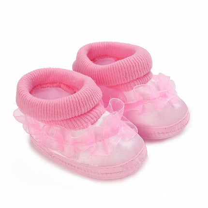 Multiple Options Newborn Baby First Baptist Shoe: Newborn Boy and Girl White Baptist Shoes Soft Sole Walking Shoes Size-9CM-10CM