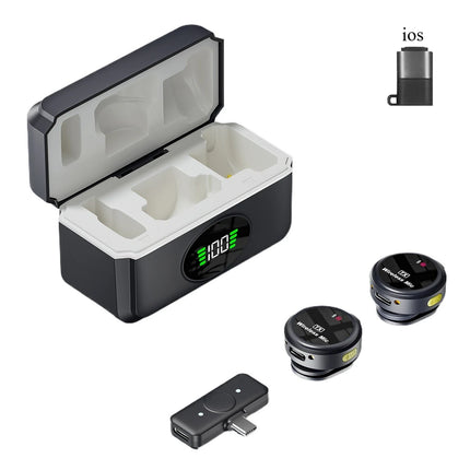 Wireless Lavalier Lapel Mini Microphone for iPhone iPad Android Outdoor live streaming Recording Interview with Magnetic Clip