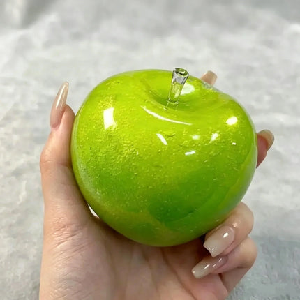 Green Apple Slushie Squishy Fidget Toy Crunchy Moldable Non-Bounce Sensory Stress Reliever Medium Grip Strength Slow Rising Gift