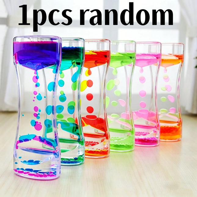 Liquid Motion Bubbler Timer Pack of Colorful Hourglass Liquid Bubbler Fidget Sensory Anxiety Autism Adults Activity Calm Rela