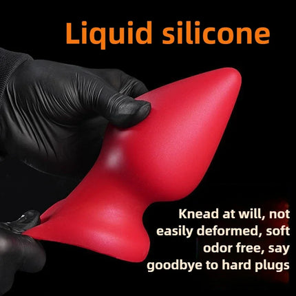 S-XXXL Huge Anal Plug Liquid Silicone Soft Conical Butt Plug Big Anal Dildos for Women Men G-spot /prostate Massage 18+ Sex Toys