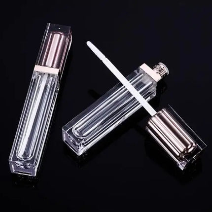 10/30/50pcs 7ml Empty Lip Gloss Tubes Rose Gold Makeup Concealer Containers Brush Cosmetic Lip Glaze Silver Lipstick Packing