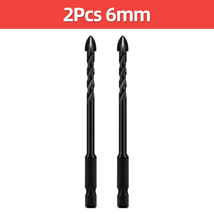 TOOLEYE Cross Hex Drill Bit Set For Concrete Porcelain Tile Glass Metal Multifunction Drill Bits Kit Power Tools Drilling Drills