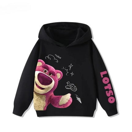 Boys and girls fashionable and cute Lotso print autumn and winter comfortable and warm children's sports pullover