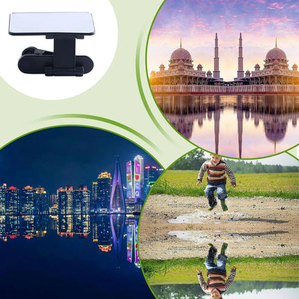 Smartphone Camera Mirror Reflection Clip Kit Phone Camera Mirror Clip Portable Selfie Photography Attachment with Adjustable
