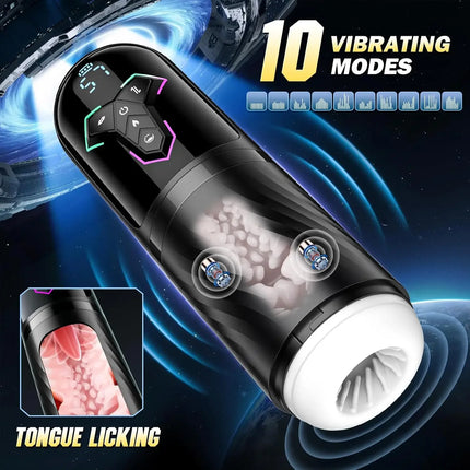 Automatic Telescopic Male Masturbator  5 IN 1 Mode Penis Pump Sucking Vibrating Sex Machines LCD Display Sex Toys for Men