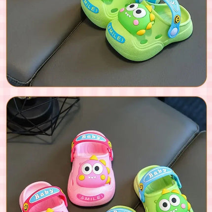 2025   Children's Slippers Cute Cartoon Girls Boys with Soft Soles Baby Bags Perforated Shoes Home and Baby Sandals***