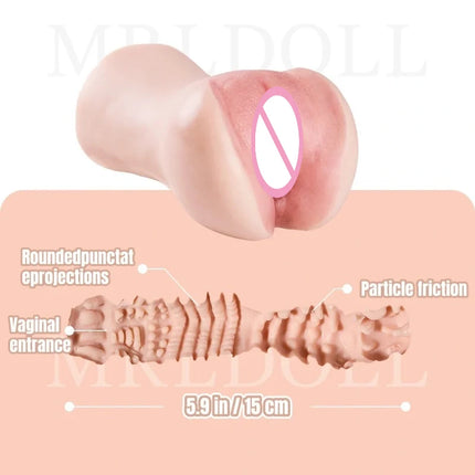 Valentina Sandoval Real 1:1 Pocket Pussy Male Masturbator Silicone Realistic Vagina Anus Soft Stroker Adult Sex Toy for Men 18+