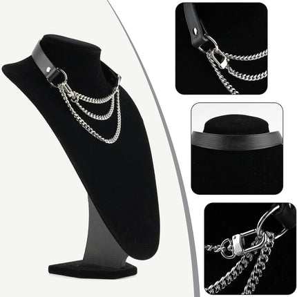 Genuine Leather Erotic Collar Punk Collar Choker Neckband Adult Couple SM Bondage Cosplay Luxury Necklace Personality Sex Toys