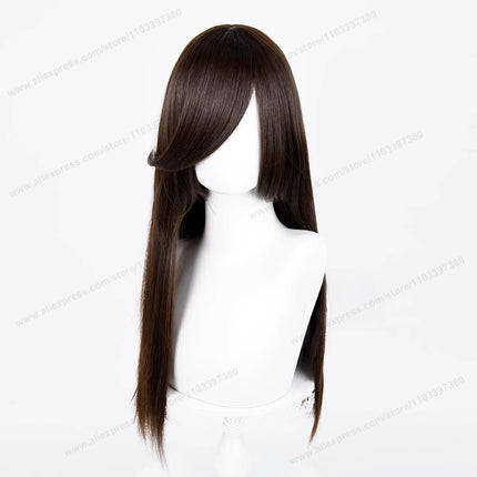 60cm Long Straight Cosplay Synthetic Wig With Bangs Golden Yellow Green Blonde Purple Heat Resistant Hair Anime Wigs + Wig Cap