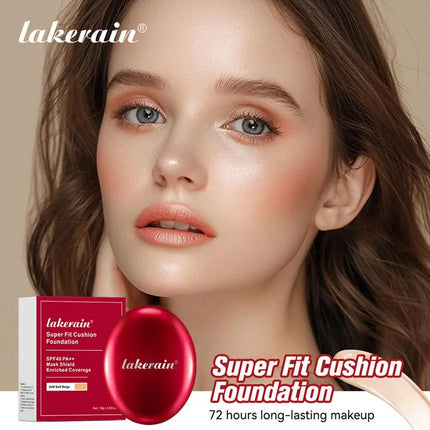 Lakerain Waterproof Air Cushion Foundation Sunscreen Protection Pore Minimizing Effect BB Cream Formula Oil-Control Makeup Base