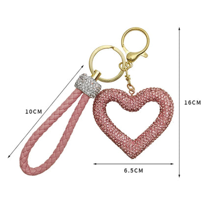1pc Trendy Pink Heart Keychain for Woman with Cute Charm, Decorative Accessory for Keys, Bags & Backpacks Gift