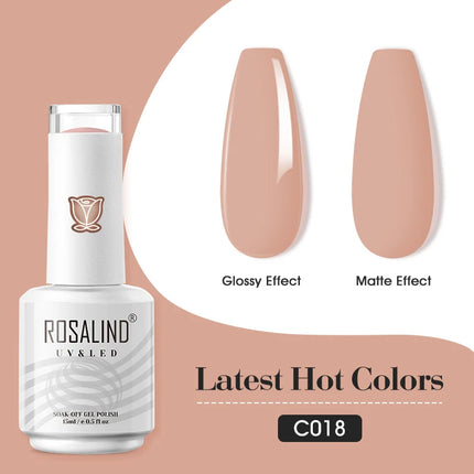 ROSALIND 15ml Nail Gel Polish Macaron Hybrid Varnish Semi Permanent Nail Art Design Soak Off Top Base Coat Esmalte UV Gel Nail
