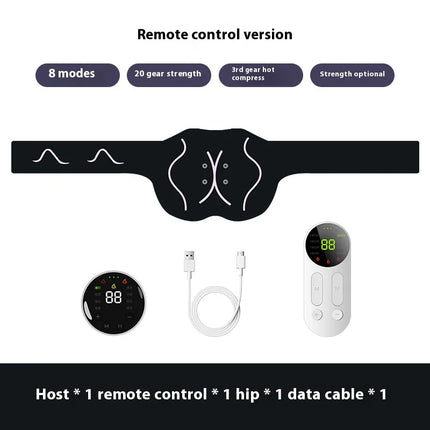 Gel-Free EMS Hip Sculptor,Hip Lift Trainer with Auto-Adhesion, Wireless Buttock Massage plasticity for Home Gym & Sensitive Skin
