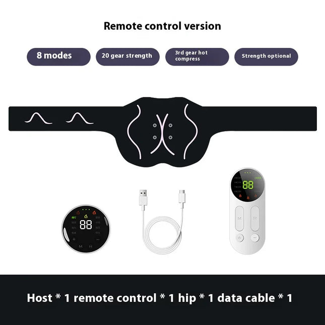 Gel-Free EMS Hip Sculptor,Hip Lift Trainer with Auto-Adhesion, Wireless Buttock Massage plasticity for Home Gym & Sensitive Skin