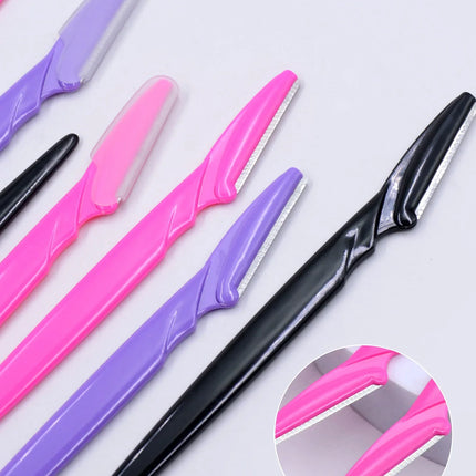 30Pcs/Bottle Eyebrow Razors With Container Facial Eye Brow Trimmer In Case Hair Removal Shaver Safe Blades Trimming Tools