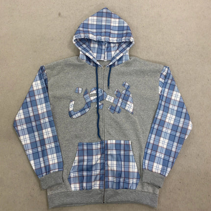 Street Trendy Harajuku Versatile Retro Ins Color blocked Autumn/Winter New Hooded Zipper Hoodie Fashion Y2k Clothing