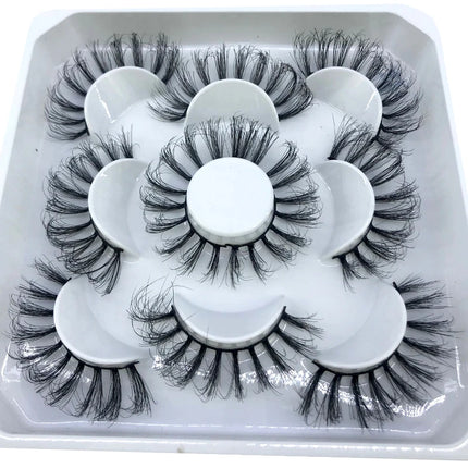 New 5 pairs 8-25mm natural 3D false eyelashes fake lashes makeup kit Mink Lashes extension mink eyelashes maquiagem