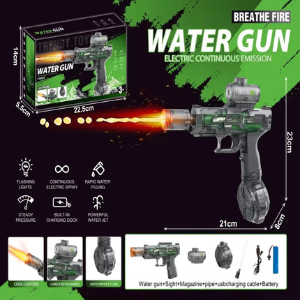Blasting Lights Are Linked To The Chamber Electric Water Guns Toys for Kids Automatic Water Pistol Children Summer Outdoor Toy