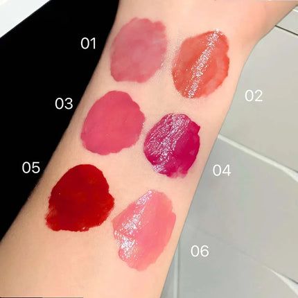 Cappuvini 6-Pack Lip Gloss Set Christmas Gift Water Light Long-Lasting Easy Apply Lip Glaze Lipstick Collection